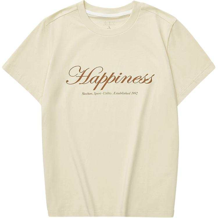 Skechers Regular Sleeve T Shirt Women's Bleached Sandy