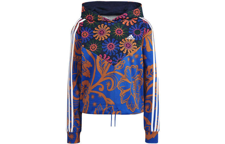 Adidas Adidas FARM Rio Sweatshirts Women's Royal Blue Hooded Moderate Regular