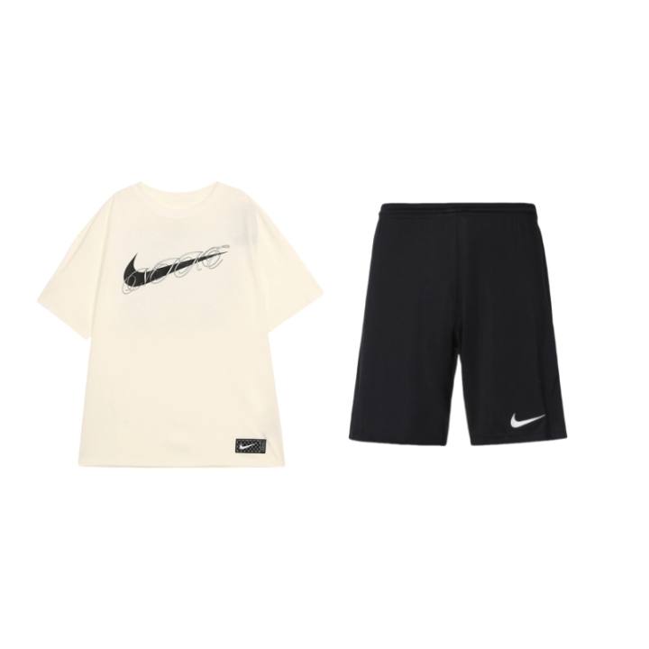 Nike Nike Casual Sportswear Men's Beige/Black Crew Neck Moderate