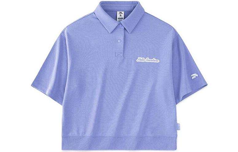 ANTA Life Collection Polo Shirts Women's Sea Taro Purple Polo Collar Moderate Straight Fit