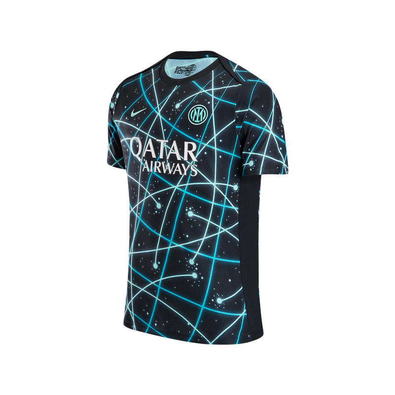 Nike Nike International Beige Blue SS25 Soccer Jersey Men's Black/Sapphire Green/Cactus Green