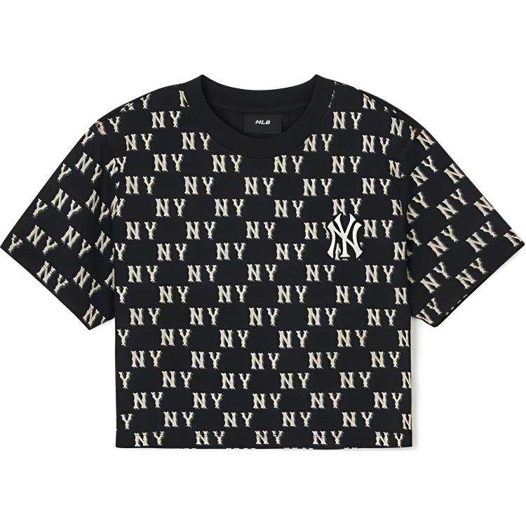 MLB New York Yankees T Shirts Women's Black Crew Neck Moderate Other