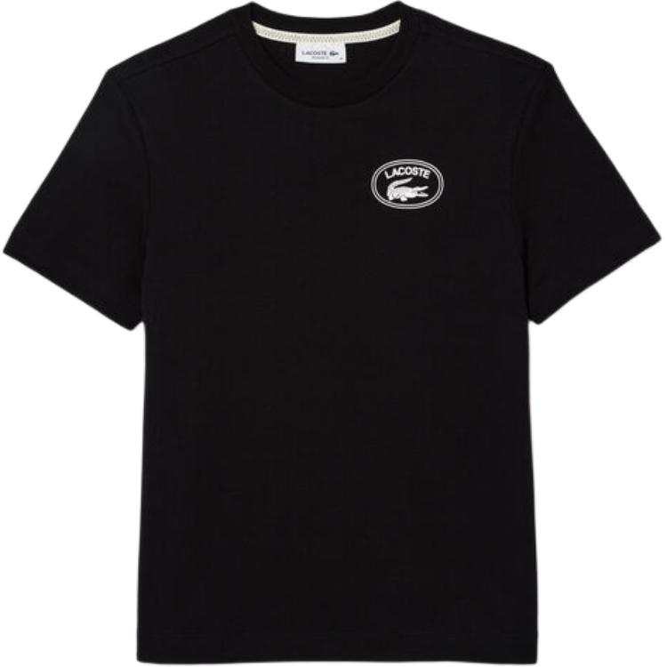 LACOSTE T Shirts Women's Black Crew Neck Moderate Straight Fit