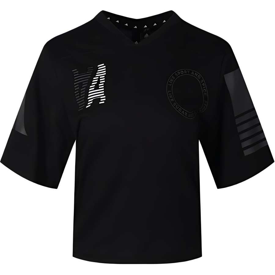 Adidas Adidas T Shirts Women's Black V Neck Moderate Other
