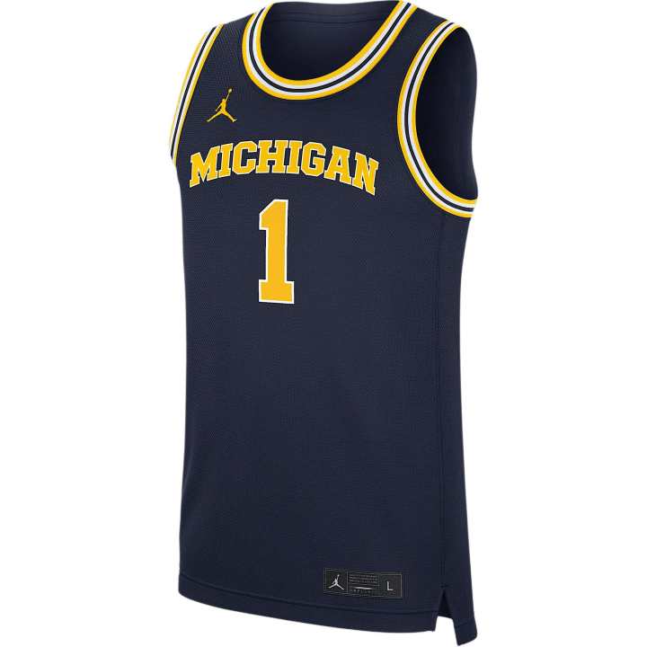 Jordan Jordan Michigan Wolverines Replica Men's Jordan Brand College Basketball Jersey