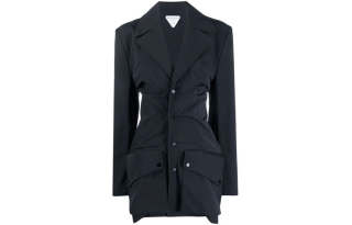 Bottega Veneta Jackets Women's Black Lapel Moderate Other
