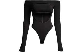 H&M Mugler H&M Cut Out Bodysuit Black