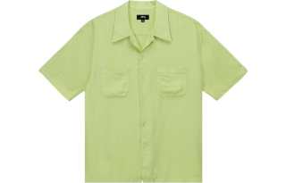 Stussy Contrast Pick Stitched Shirt 'Lime'