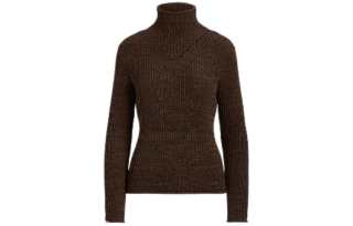 LAUREN RALPH LAUREN FW22 Cashmere Sweater Women's Dark Brown