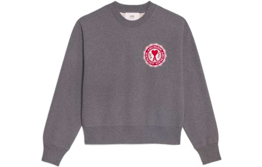 AMIPARIS Amiparis logo-patch organic-cotton sweatshirt