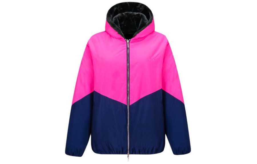 ARMANI EXCHANGE ARMANI EXCHANGEAE Multicolor Reversible Hooded Zippers Thickened And Fleece Lined Long Sleeved Jackets & Coats Women's