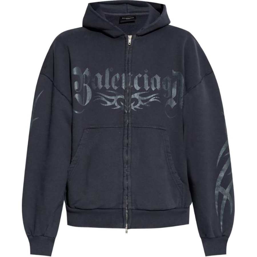 Balenciaga Logo Printed ZIp-Up Jacket