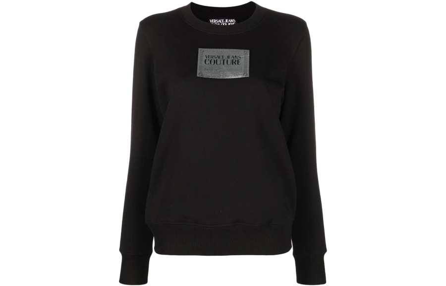 VERSACE JEANS COUTURE Sweatshirts Women's Black Crew Neck Moderate Other