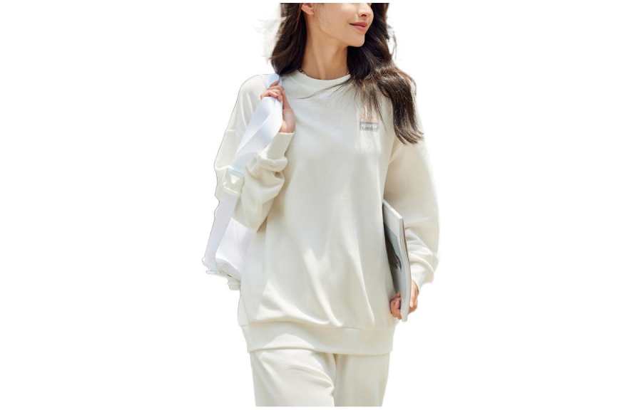 Anta Lifestyle Collection Sports Lifestyle Collection Sweatshirt Women's White