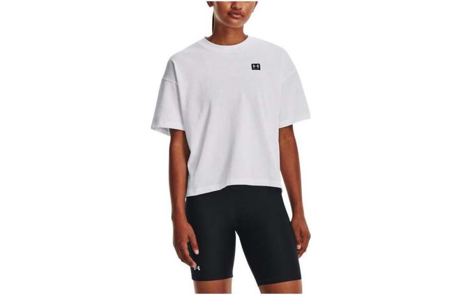 Under Armour Drop Shoulder Sleeve T Shirt Women's White