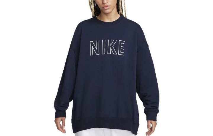 Nike Nike Sweatshirts Women's Marine Blue Crew Neck Moderate Regular