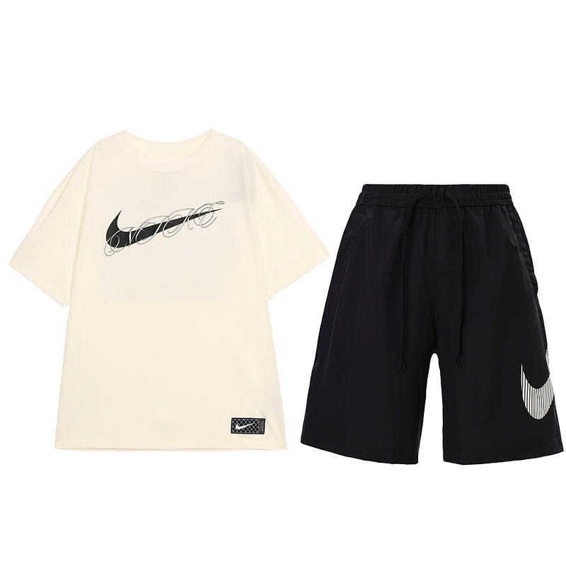 Nike Nike Casual Sportswear Unisex White/Black Crew Neck Moderate