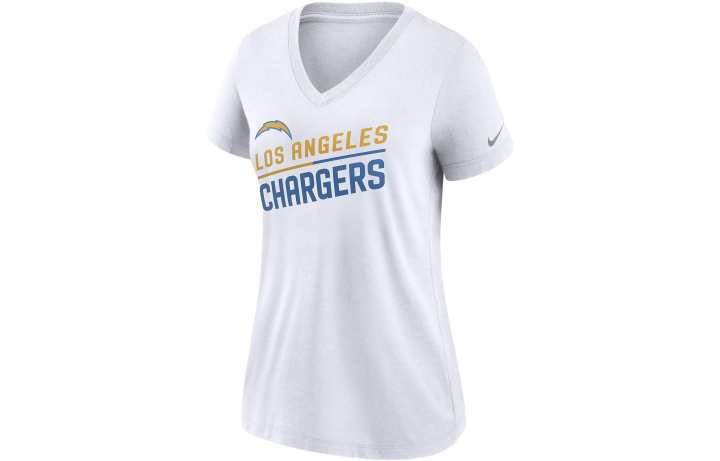 Nike Nike T Shirts Women's White V Neck Moderate Straight Fit