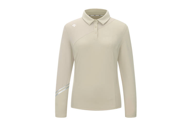 DESCENTE Field Polo Shirts Women's Polo Collar Moderate Straight Fit