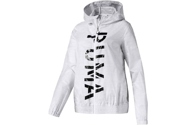 PUMA Jackets Women's White Hooded Moderate