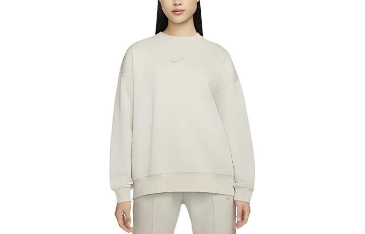 Nike Nike Sweatshirts Women's Beige Gray Crew Neck Moderate Regular