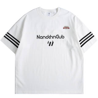 NANDCHN T Shirts Unisex Crew Neck Moderate Straight Fit