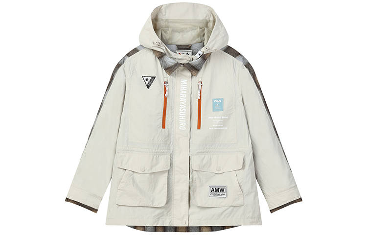 FILA MIHARA YASUHIRO Collaboration Collection Jackets Women's Hyacinth Bean Gray & Olive Yellow Moderate