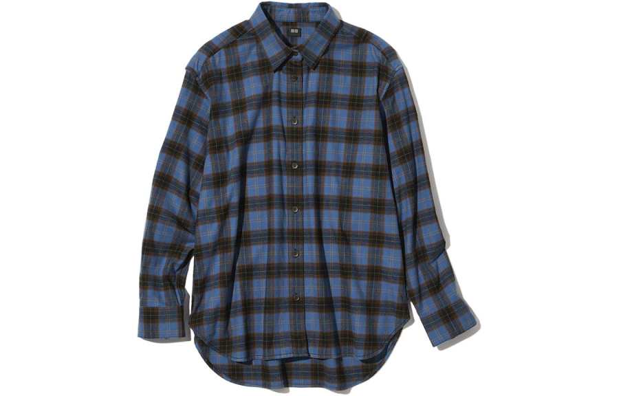 UNIQLO Shirts Women's Lake Blue Lapel Moderate Shirt