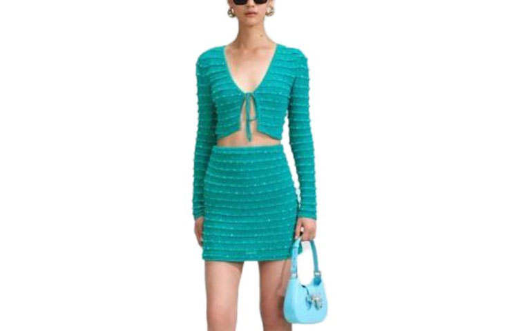 Self-portrait Self portrait Beaded Knitted Cardigan