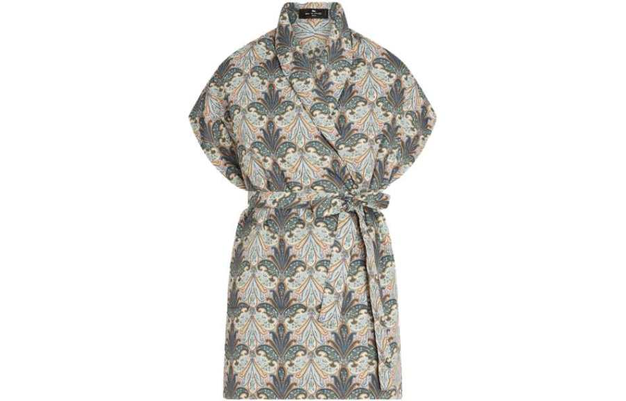 ETRO Printed Padded Scarf Jackets & Coats Women's Black