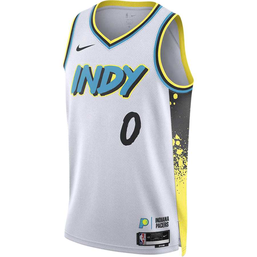 Nike Nike Tyrese Haliburton Indiana Pacers 2024/25 City Edition Men's Nike Dri FIT Nba Swingman Jersey