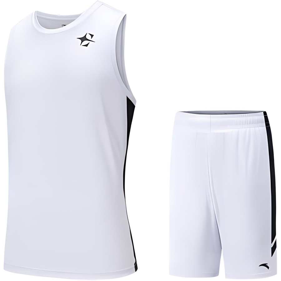 Anta Basketball Collection Basketball Suit Men's Pure White
