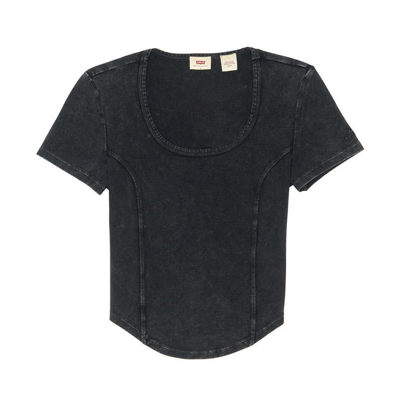 Levis Levis T Shirts Women's Black Crew Neck Moderate