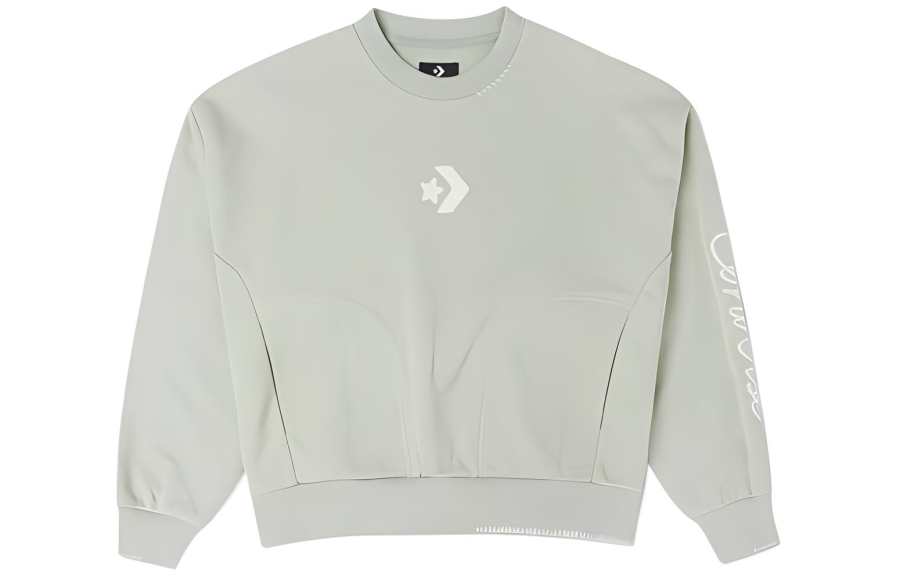 Converse Converse Sweatshirts Women's Light Green Crew Neck Moderate Regular
