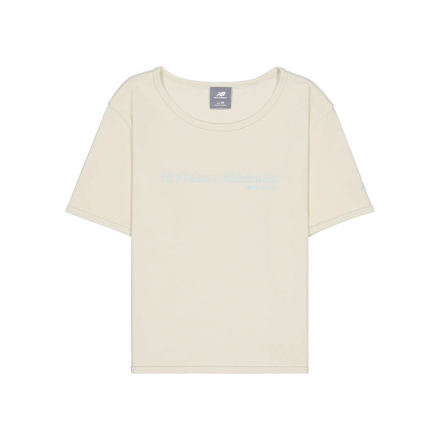 New Balance New Balance Drop Shoulder Sleeve T Shirt Women's Beige