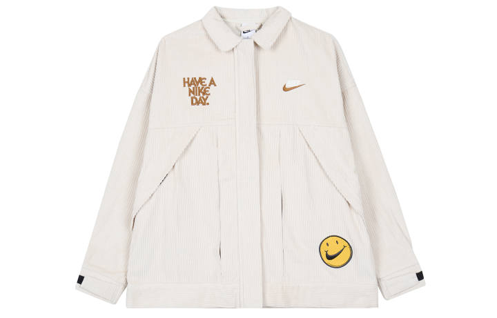 Nike Nike Women's Smiley Corduroy Collared Sport Jacket Pink