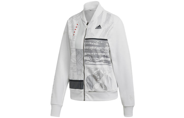Adidas Adidas Jackets Women's White Baseball Collar Moderate Other