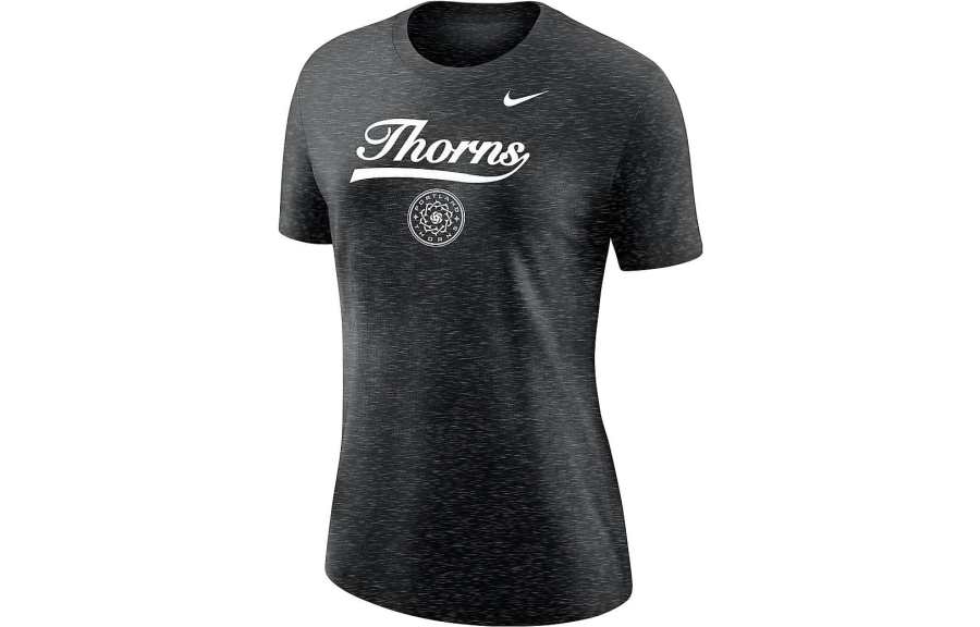 Nike Nike T Shirts Women's Black Crew Neck Moderate Straight Fit