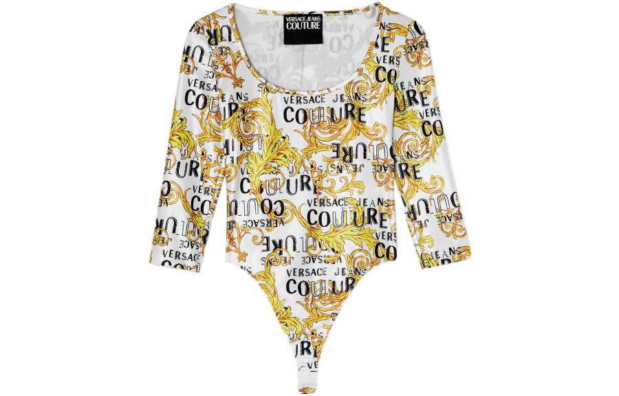 VERSACE JEANS COUTURE 【Previous Season】logo-print long-sleeve body