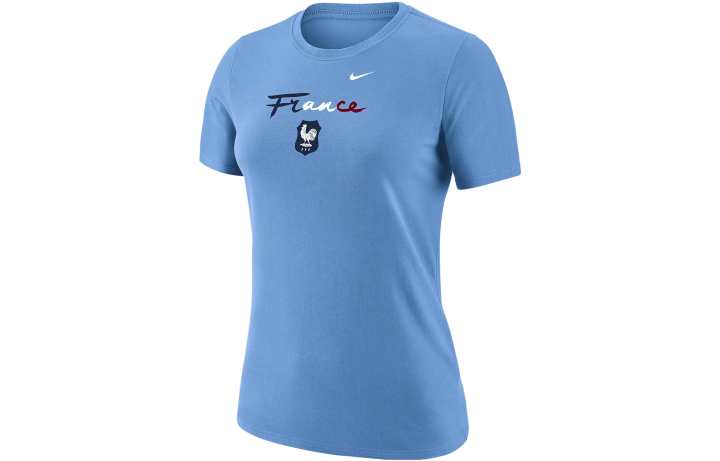 Nike Nike T Shirts Women's Light Blue Crew Neck Moderate Straight Fit