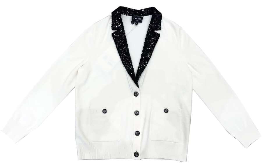 CHANEL CHANEL Pre Owned 1986 1988 Sequin Collarless Jacket