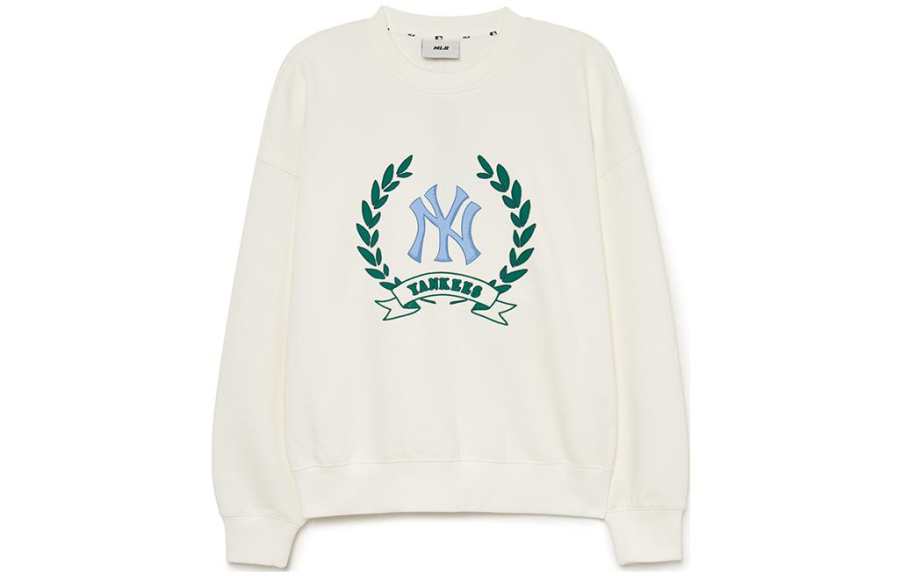 MLB College Style Series Sweatshirts Women's Cream Crew Neck Moderate Other