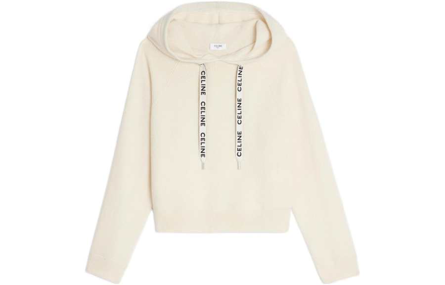 CELINE FW22 Cashmere Sweater Women's Gray White