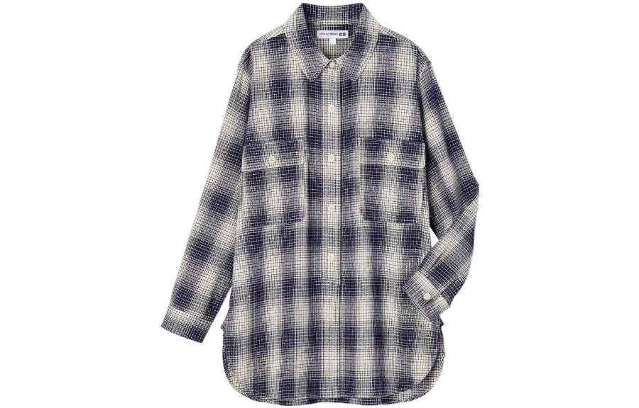 UNIQLO Shirts Women's Blue Lapel Moderate Other