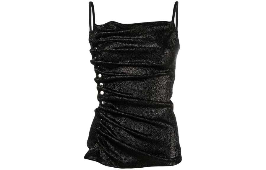 Paco Rabanne Rabanne Draped Asymmetric Strappy Top