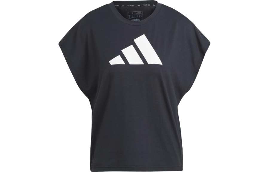 Adidas Adidas T Shirts Women's Black Crew Neck Moderate Straight Fit