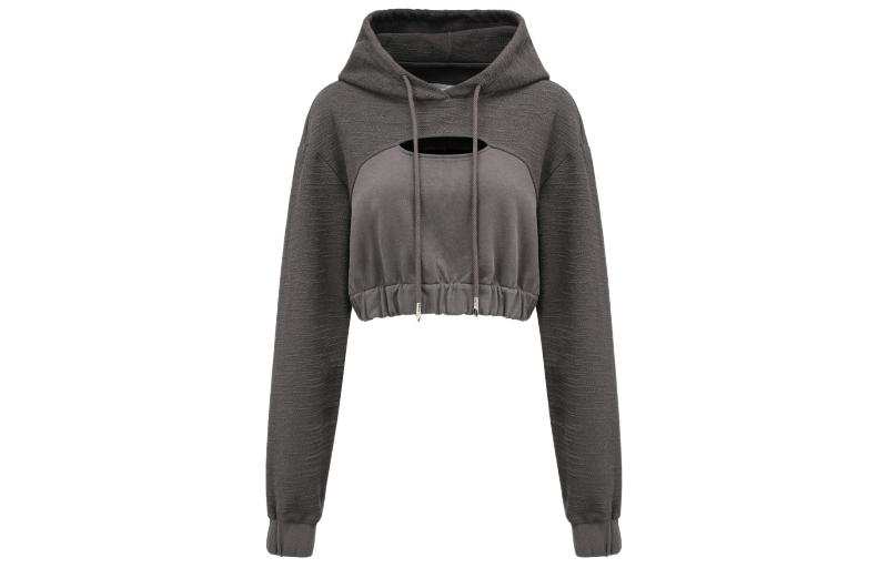 Feng Chen Wang SS23 Sweatshirts Women's Dark Gray Hooded Moderate Other