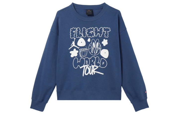 Jordan Jordan Sweatshirts Women's Blue Crew Neck Moderate Regular