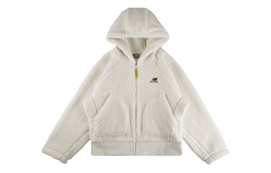 New Balance New Balance Jackets Women's White Hooded Thickened Other