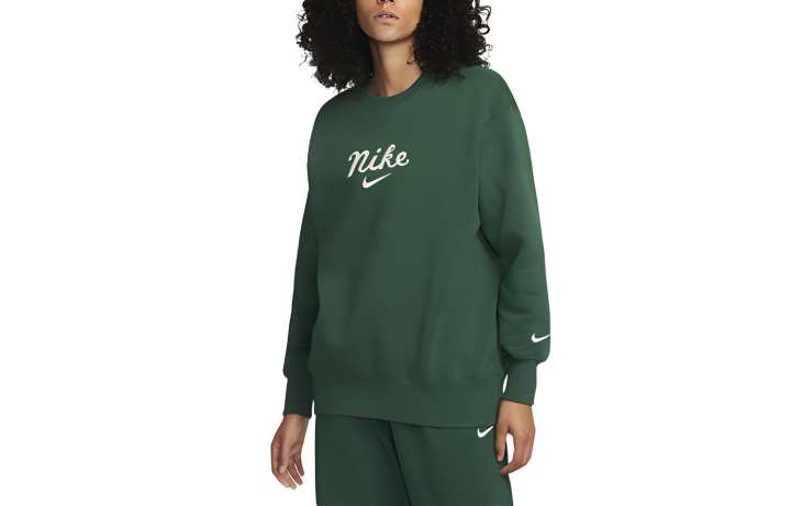 Nike Nike Sweatshirts Women's Canyon Green Crew Neck Moderate Regular